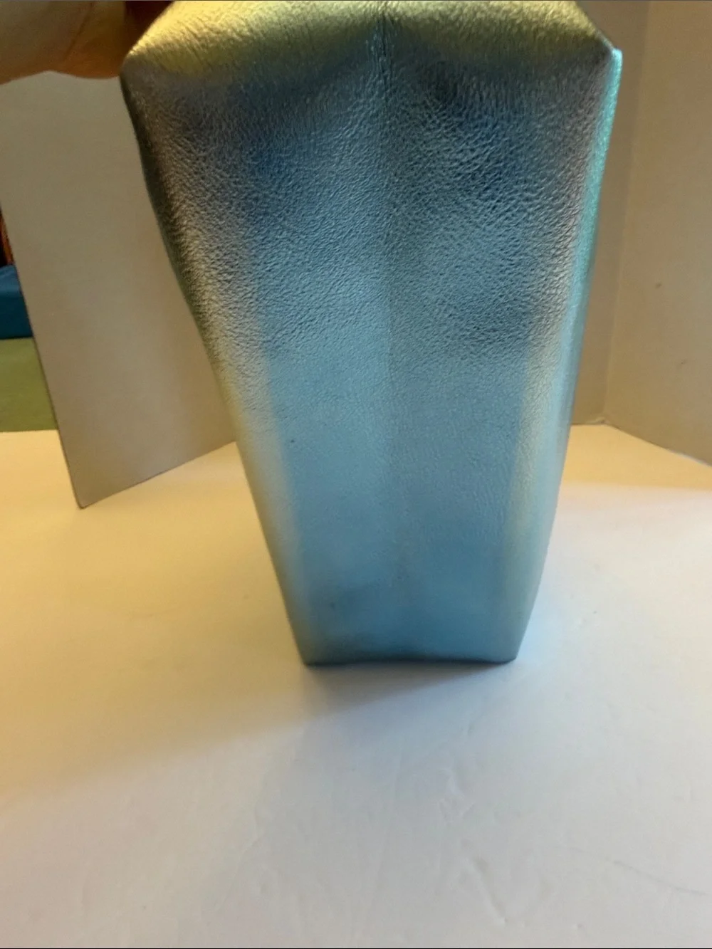Moroccanoil Metallic Teal Makeup Pouch 9” x 7.5” x 4” Deep